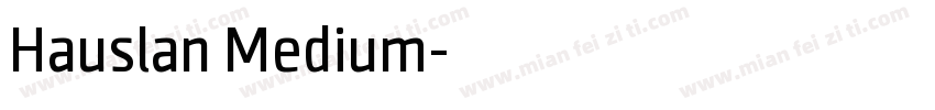 Hauslan Medium字体转换